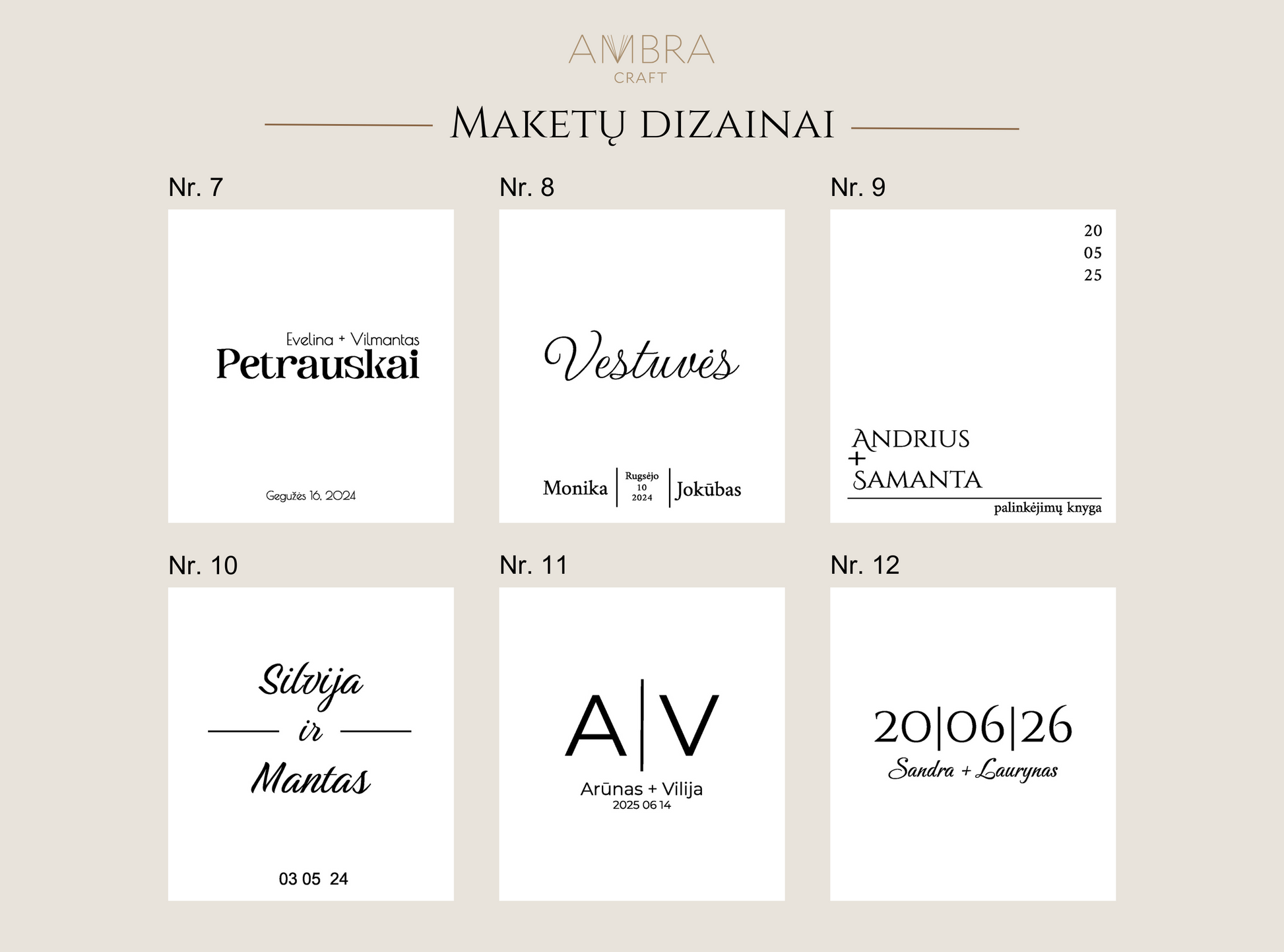maketų dizainai - 2
