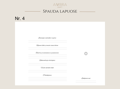 Palinkėjimų knyga su spauda