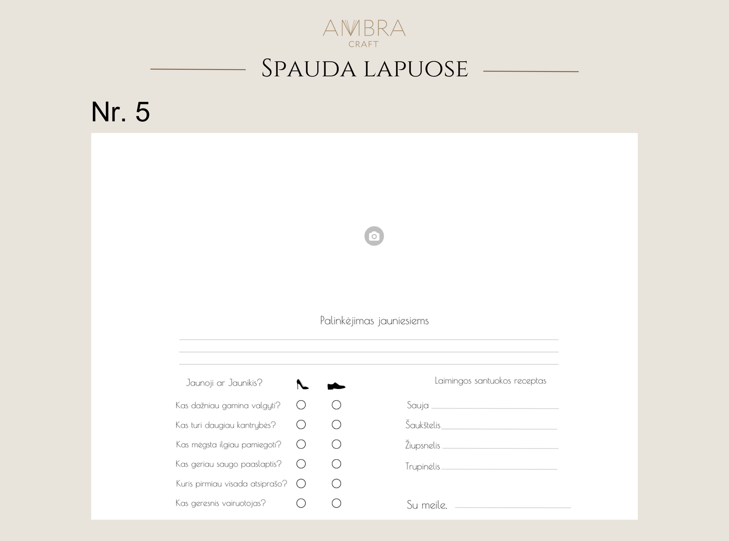 Palinkėjimų knyga su spauda