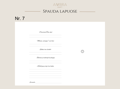 Palinkėjimų knyga su spauda