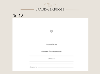 Palinkėjimų knyga su spauda