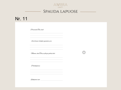 Palinkėjimų knyga su spauda