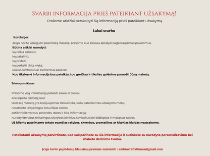 Palinkėjimų knyga su spauda